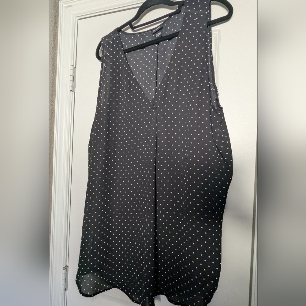 torrid Chiffon Dots Pleated V-Neck